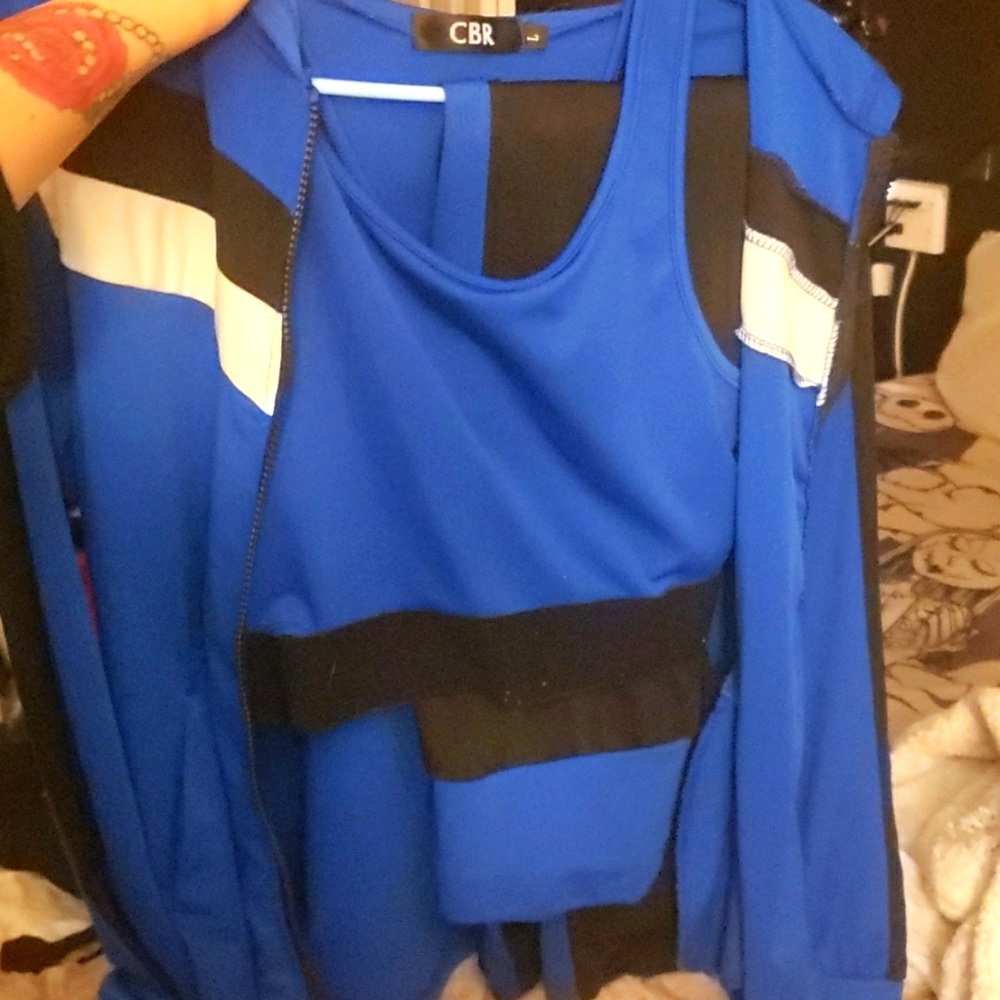 Blue 3 piece Athletic wear